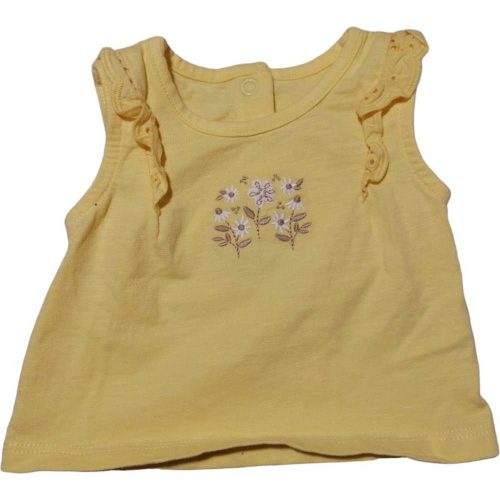 C&A sárga-virágos kislány póló (56)