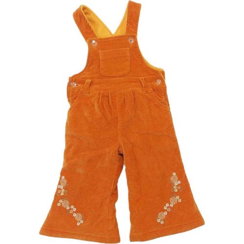 Narancs színű kislány bársony kantárosnadrág (68)